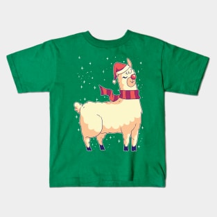 Christmas Alpaca Kids T-Shirt